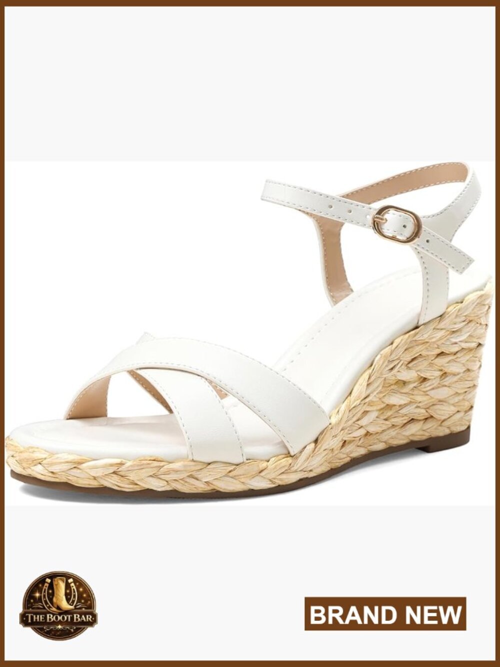 Womens Espadrille Platform Wedge Sandals Ankle Strap Raffia